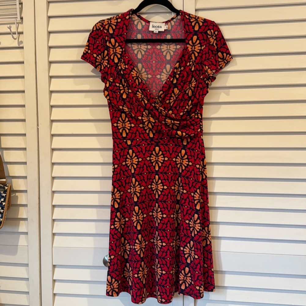 Beautiful Knit Faux Wrap Dress